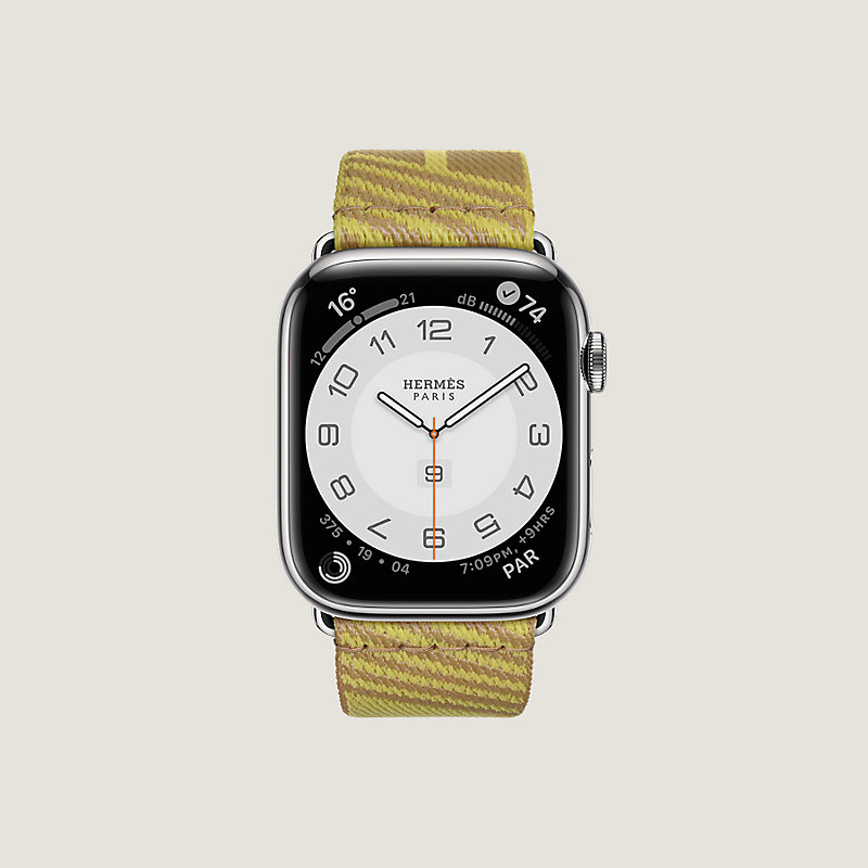 Band Apple Watch Hermes Single Tour 45 mm Jumping | Hermès Canada